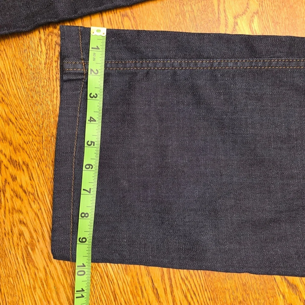Mens 38x34 Jeans Straight‎ Leg Dark Wash Flat Front Dress Work Five Four